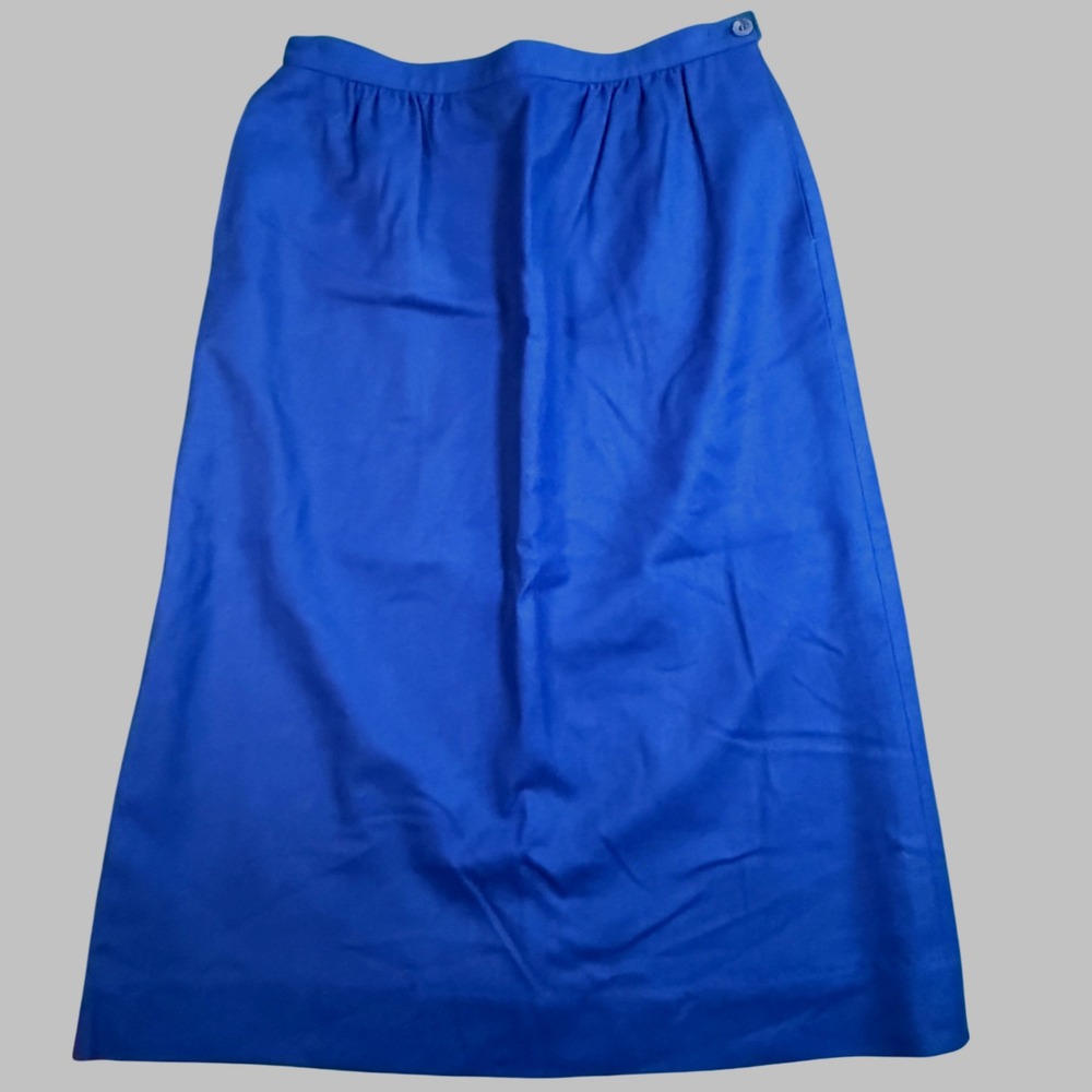 Pendleton Wool Midi Skirt‎ A-Line Classic Blue S/M 30" Waist Lined Vintage USA